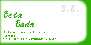 bela bada business card